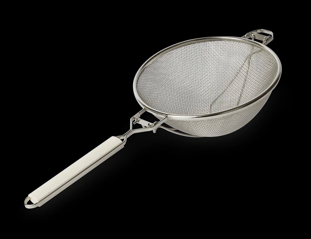 Colador doble malla AI refrozado 8"., colador cocina, se vende en caja de 12