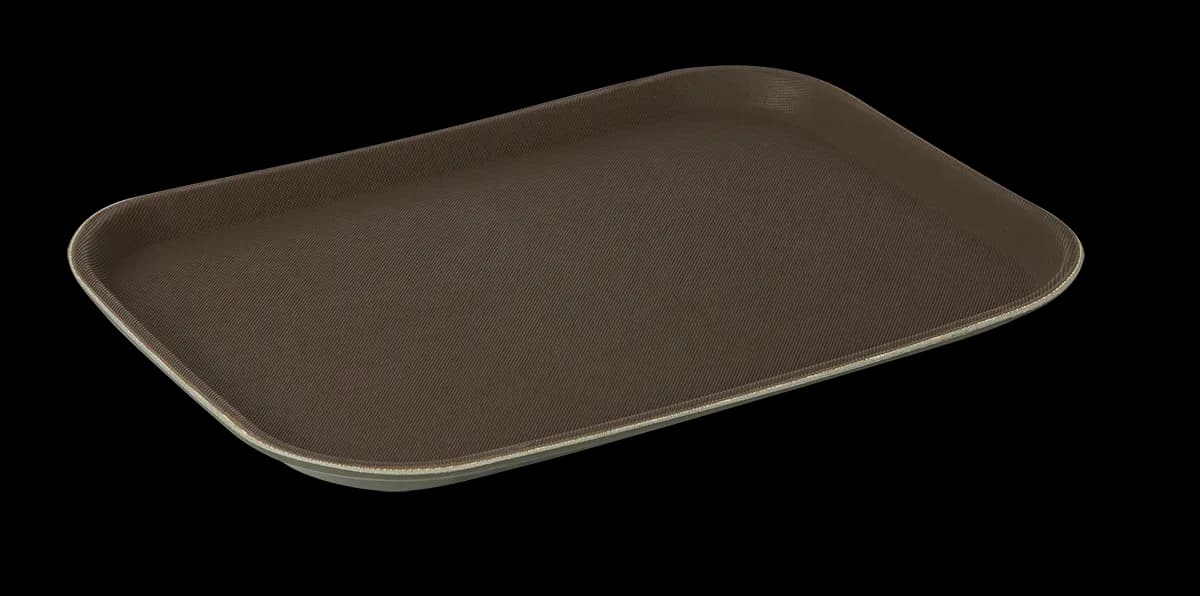 Charola rectangular antiderrapante 10 X 14, charolas meseros, se vende en caja de 12