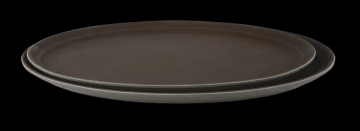 Charola ovalada antiderrapante 19" X 24" café, charolas meseros, se vende en caja de 6