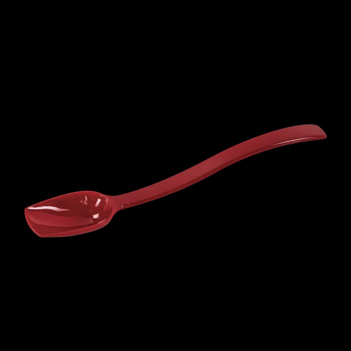 Cuchara policarbonato 10" para ensalada roja, cuchara pc, se vende en caja de 12