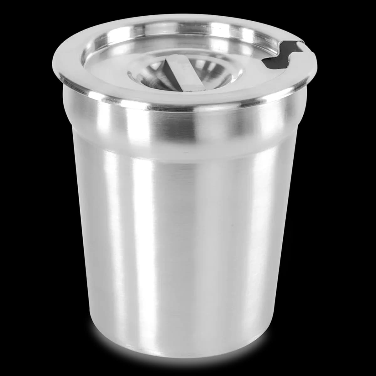 Inserto redondo de acero inoxidable 4 QT, inserto redondo, se vende en caja de 6