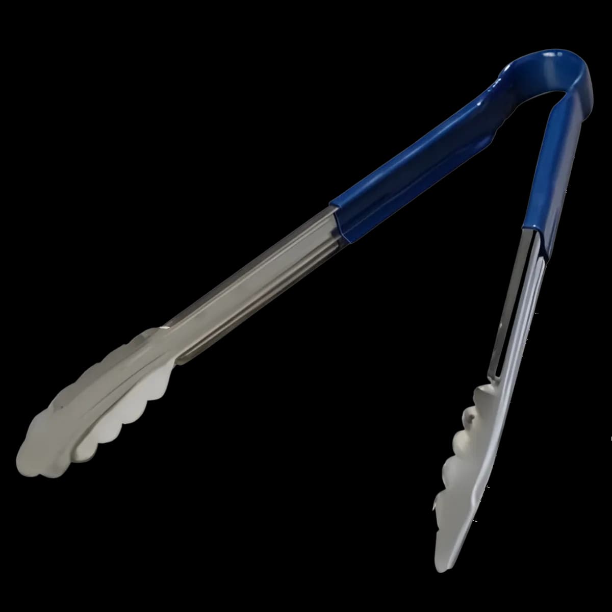 Pinza acero inox cubierta plástico 12" azul, pinzas, se vende en caja de 12