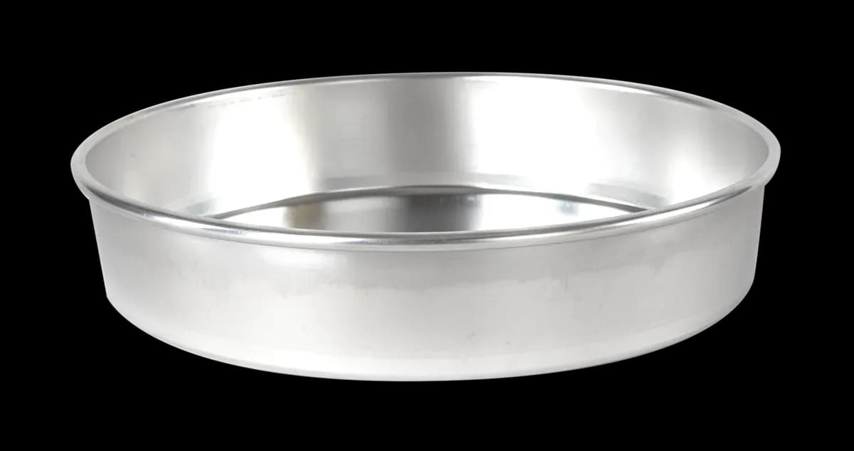 Molde cake 12*2" aluminio, moldes, se vende en caja de 6