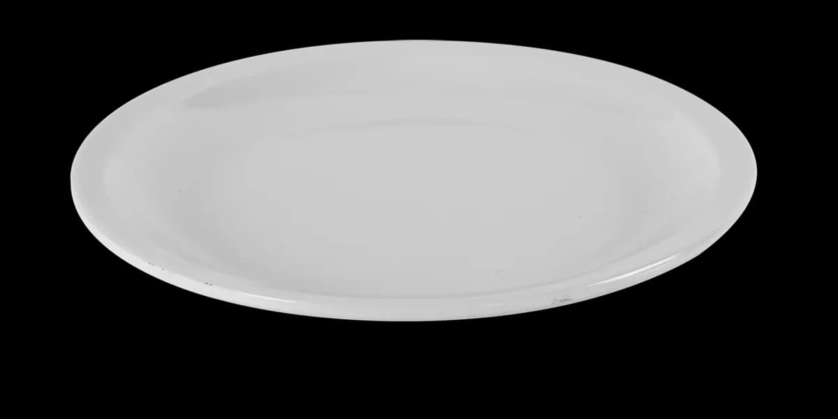 Plato de melamina diámetro de 16 cms,color blanco, melamina economica, se vende en caja de 180
