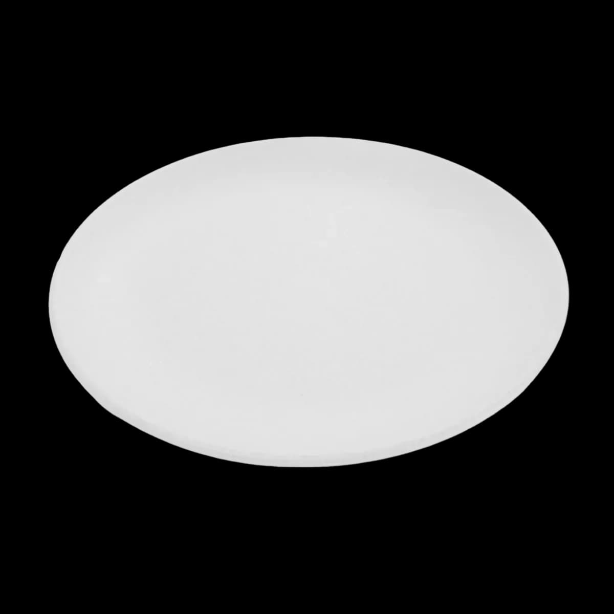 Plato de melamina diámetro 20*1.6 cms liso premium blanco, melamina lujo, se vende en caja de 72