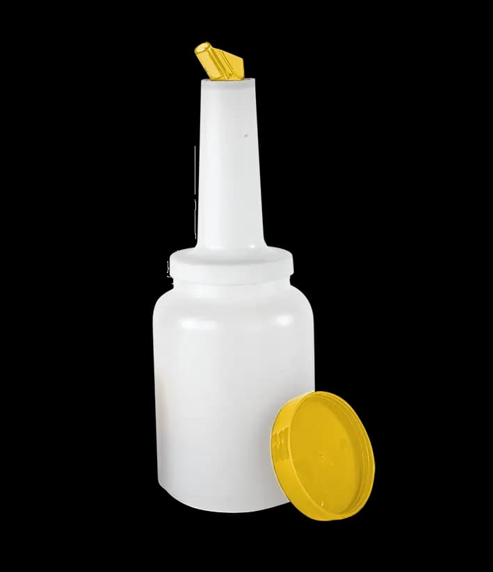 Bote para mezcla 1/2 litro tapa color amarillo, bote mezcla, se vende en caja de 12