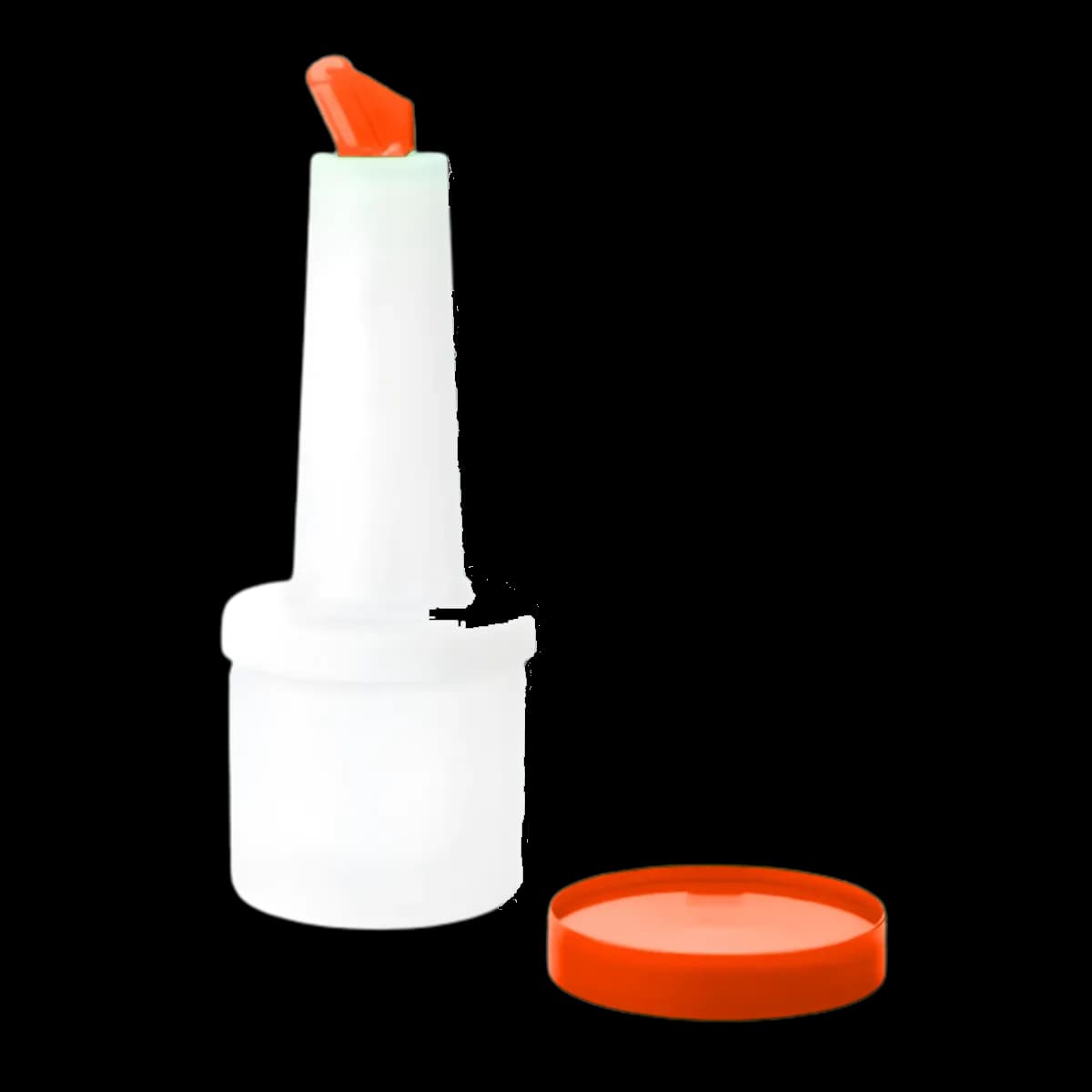 Bote para mezcla 1/2 litro tapa color naranja, bote mezcla, se vende en caja de 12