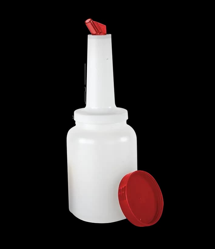 Bote para mezcla 1/2 litro tapa color rojo, bote mezcla, se vende en caja de 12