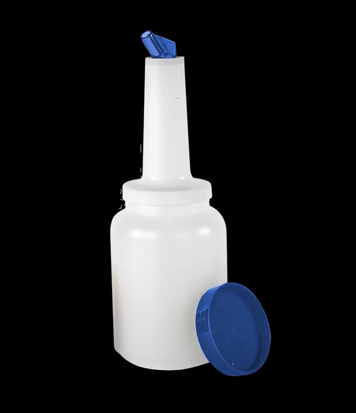 Bote para mezcla 1 litro tapa color azul, bote mezcla, se vende en caja de 15