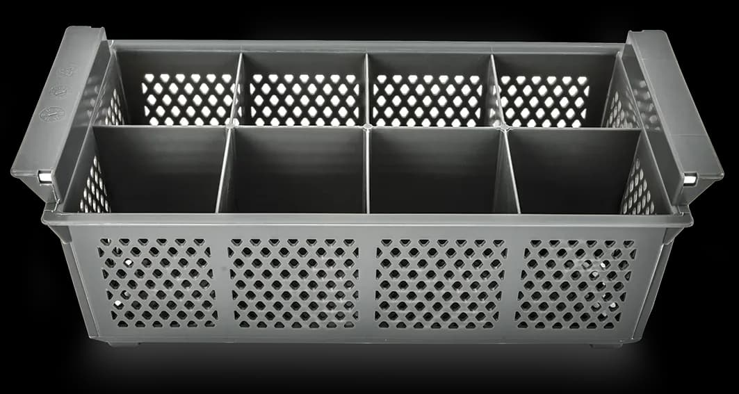 Media canastilla para lavalosa plástico 8 div, rack lavaplatos, se vende en caja de 6