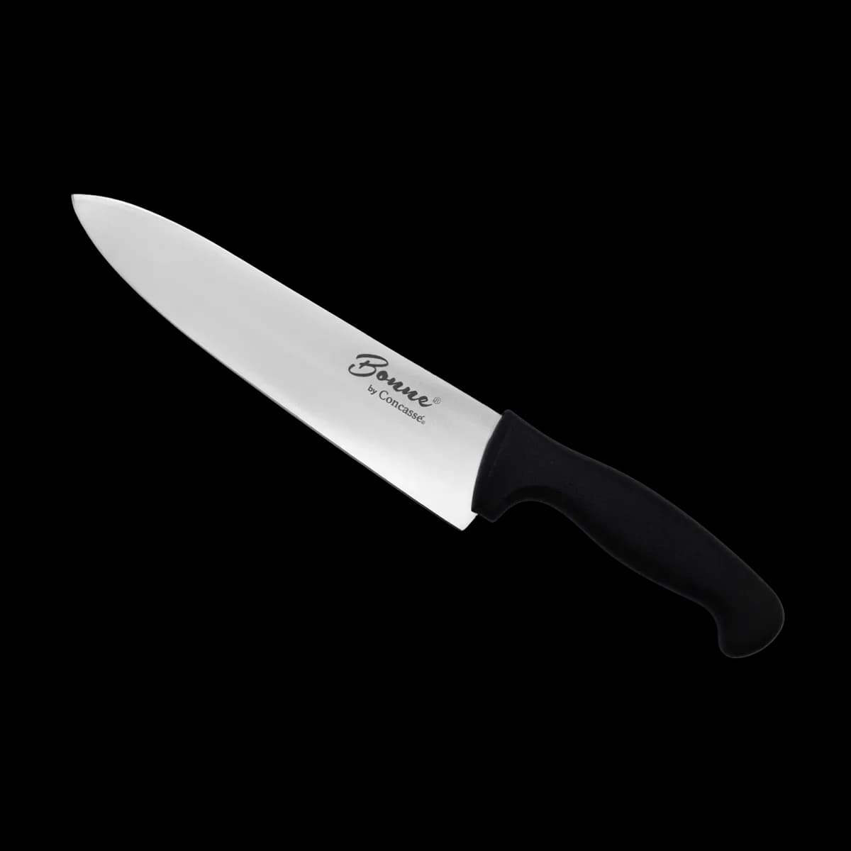 Cuchillo chef 12" negro, cuchillo chef, se vende en caja de 12