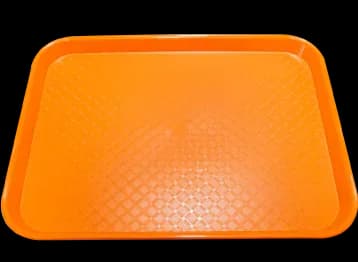 Charola de servicio 14*18 naranja, charola de servicio, se vende en caja de 24