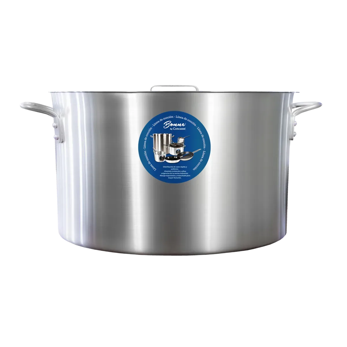 Media olla aluminio triple fuerte 5 LTS con tapa (21 cm x 13 cm), ollas aluminio, se vende en caja de 1