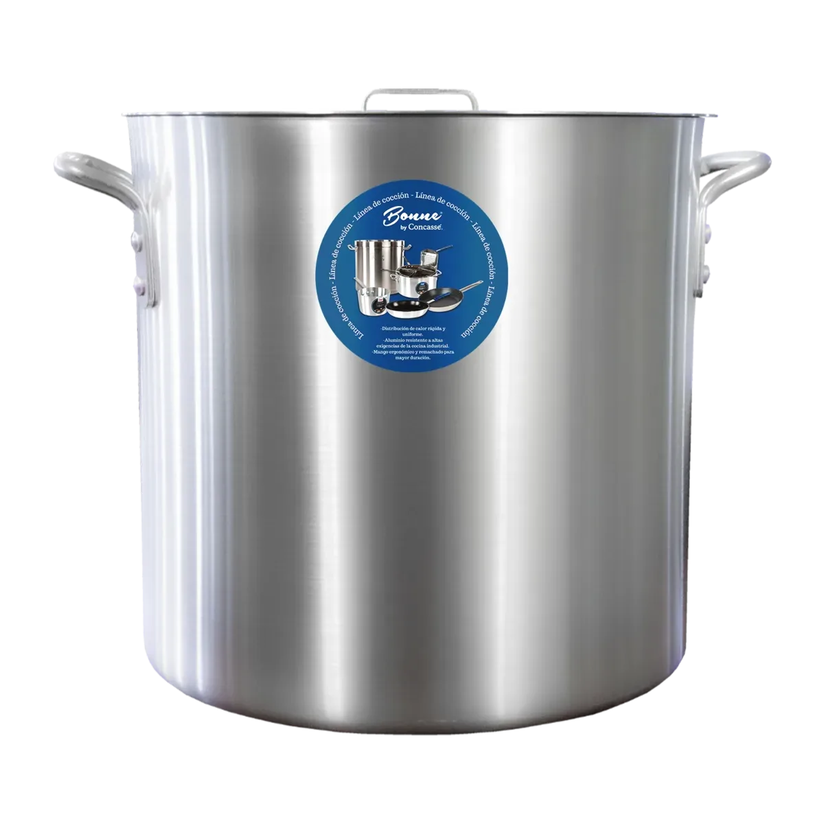 Olla aluminio triple fuerte 100 LTS con tapa (51 cm x 47 cm), ollas aluminio, se vende en caja de 1