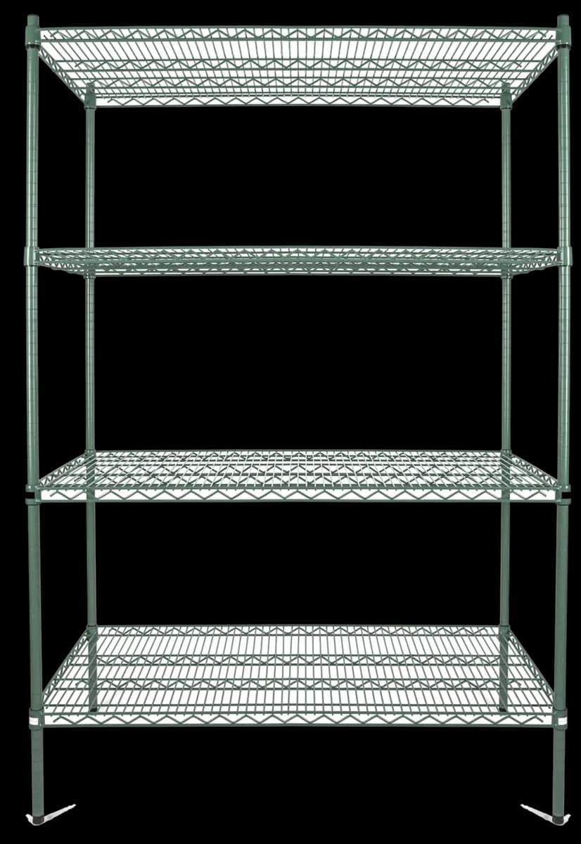 Juego estanteria 48" X 24" EP incluye postes 72", estanteria, se vende en caja de 1