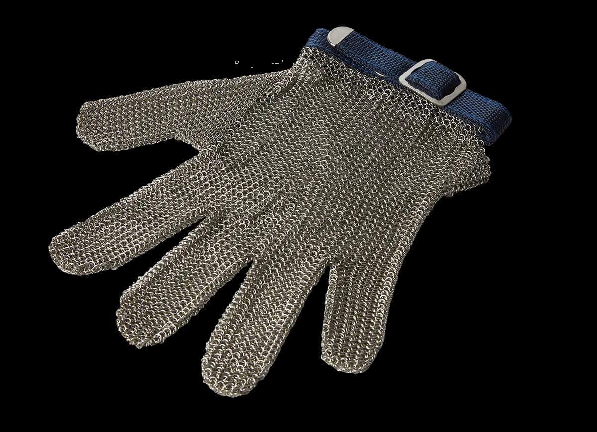 Guante anticorte grande acero inox, guantes carniceros, se vende en caja de 10